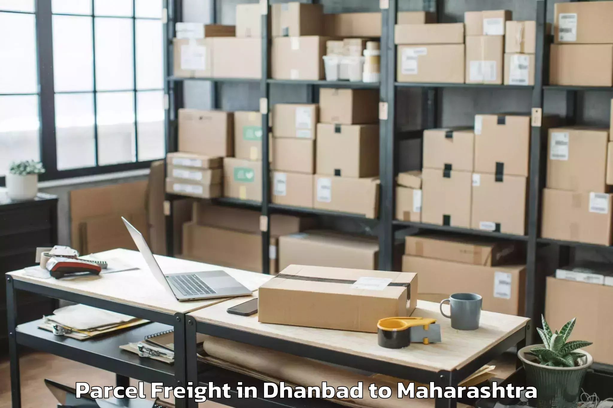 Leading Dhanbad to Mhasla Parcel Freight Provider